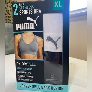 PUMA  Black & white Convertible Sports Bra 2 pack